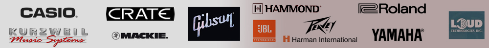 authorized service provider graphic peavey gibson jbl mackie casio hammond jbl kurzweil yamaha roland loud